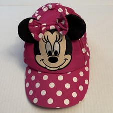Disney Minnie Mouse Pink Girls Youth Baseball Cap Hat Polka Dot Adjustable