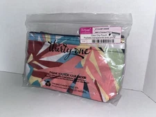 NEW!! Thirty One Clear Clip Pouch Painted Palms