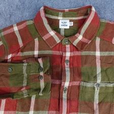 Flint And Tinder Shirt Mens XXL Red Green Flannel Crossback Workshirt Huckberry