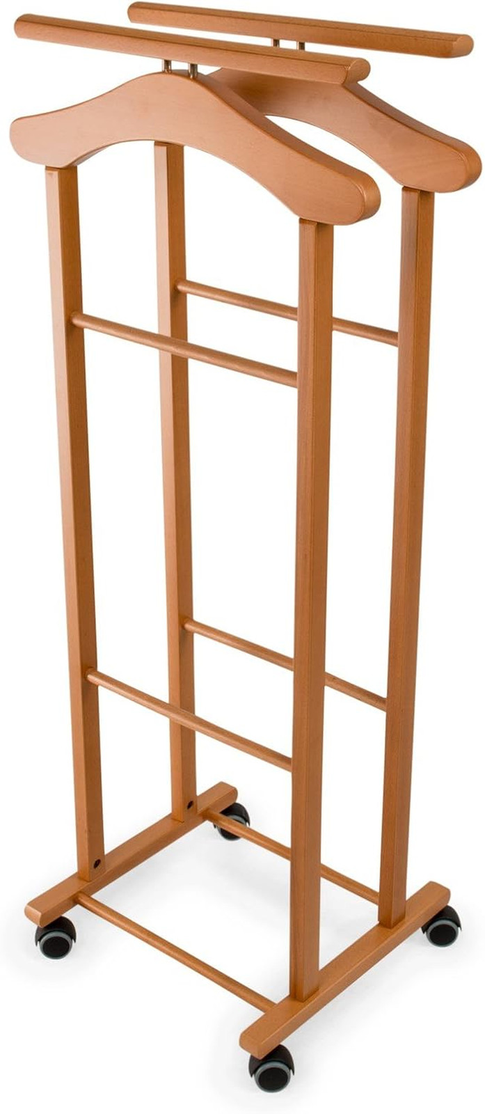 Indossatore per Camera Da Letto Clever, Legno - Doppia Gruccia - Finitura Cilieg