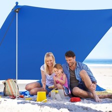 Camping Beach Canopy Tent 3 x 3 M Large Outdoor Sunshade with Sandbags