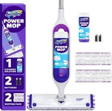 Swiffer PowerMop Mopping Kit for Floor Cleaning, Set 1 Kit, Purple and White