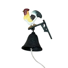 Antique Cast Iron Rooster Wall Mount Farmhouse Vintage. small rooster decor set 
