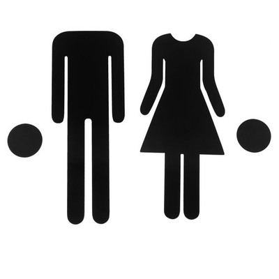 2 Pcs Toilettensymbol Badezimmerschild Für Die Tür Badezimmerschilder