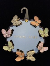 Sunday State GOLD COLORED BUTTERFLIES Set of 8 Mini Hair Clips Bling