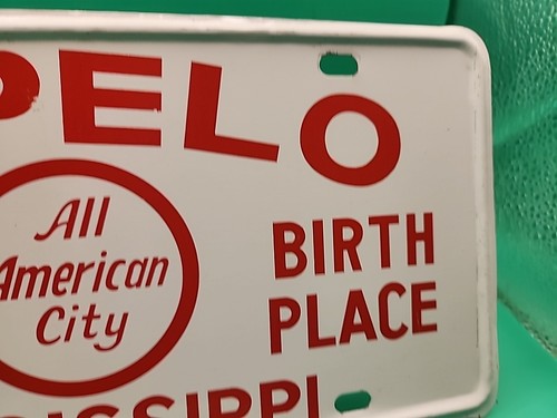1960s Tupelo mississippi Elvis Presley birthplace license plate NOS heavy steel - Picture 7 of 9
