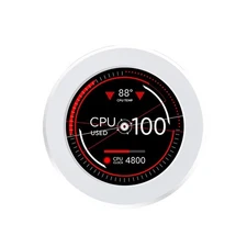 2.1" AIO LCD Display Screen - White CPU Temp Monitor for Liquid Coolers & PCs