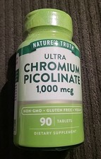 Nature's Truth Ultra Chromium Picolinate 1,000mcg 90 Tabs  EXP: 6/27