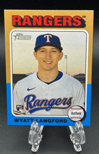 2024 Topps Heritage Wyatt Langford Missed Signature Variation + Base #581