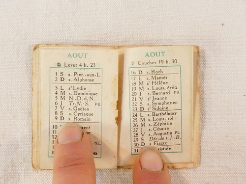 Lot de 9 calendriers de poche annees 20 / 30 / 40 - Picture 24 of 24