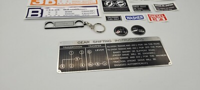 Toyota Land Cruiser FJ40/FJ43 Decal Set - 4 Speed Shift Plate & Chrome Vinyl Stickers