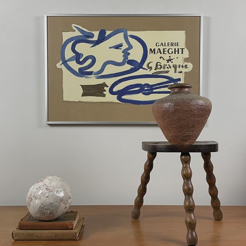 Georges Braque - Vintage ‘Profil à la Palette’ 7 Color Lithograph, Framed - Picture 2 of 3