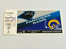 Carolina Panthers Saint Louis Rams Old Ticket Stub #5 Football Game Oct 13 1996
