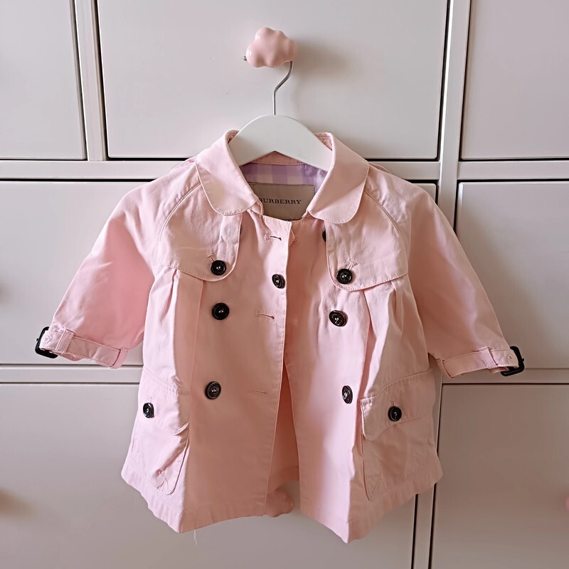 Burberry Trench Coat Pink Baby Girl-image