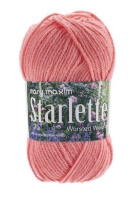 Mary Maxim Starlette Yarn - Coral - 100% Ultra Soft Premium Acrylic Yarn