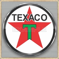 TEXACO GAS STATION OLD SIGN REMAKE SQUARE ALUMINUM SIZE OPTIONS UP TO 36" X 36"