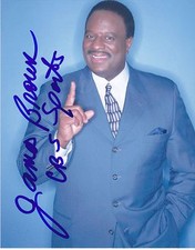JAMES BROWN SIGNED 8X10 PHOTO CBS SPORTS FOOTBALL AUTHENTIC AUTOGRAPH COA