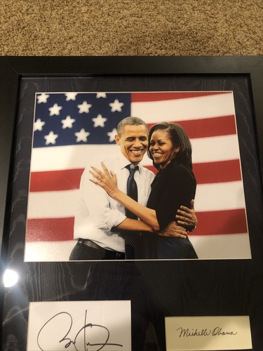 AUTOGRAFO FIRMATO BARACK & MICHELLE OBAMA 16x20 FOTO IMMAGINE ACOA LETTERA COMPLETA - Foto 5 di 6