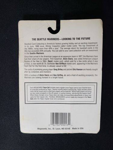 1990 Topps Baseball Mariner Team Set Ken Griffey Jr Rookie Card Unopened Hangar - Picture 8 of 8