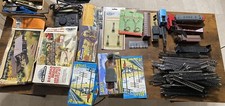 Train Car Lot With Tracks And A lot Of Extras Parts.