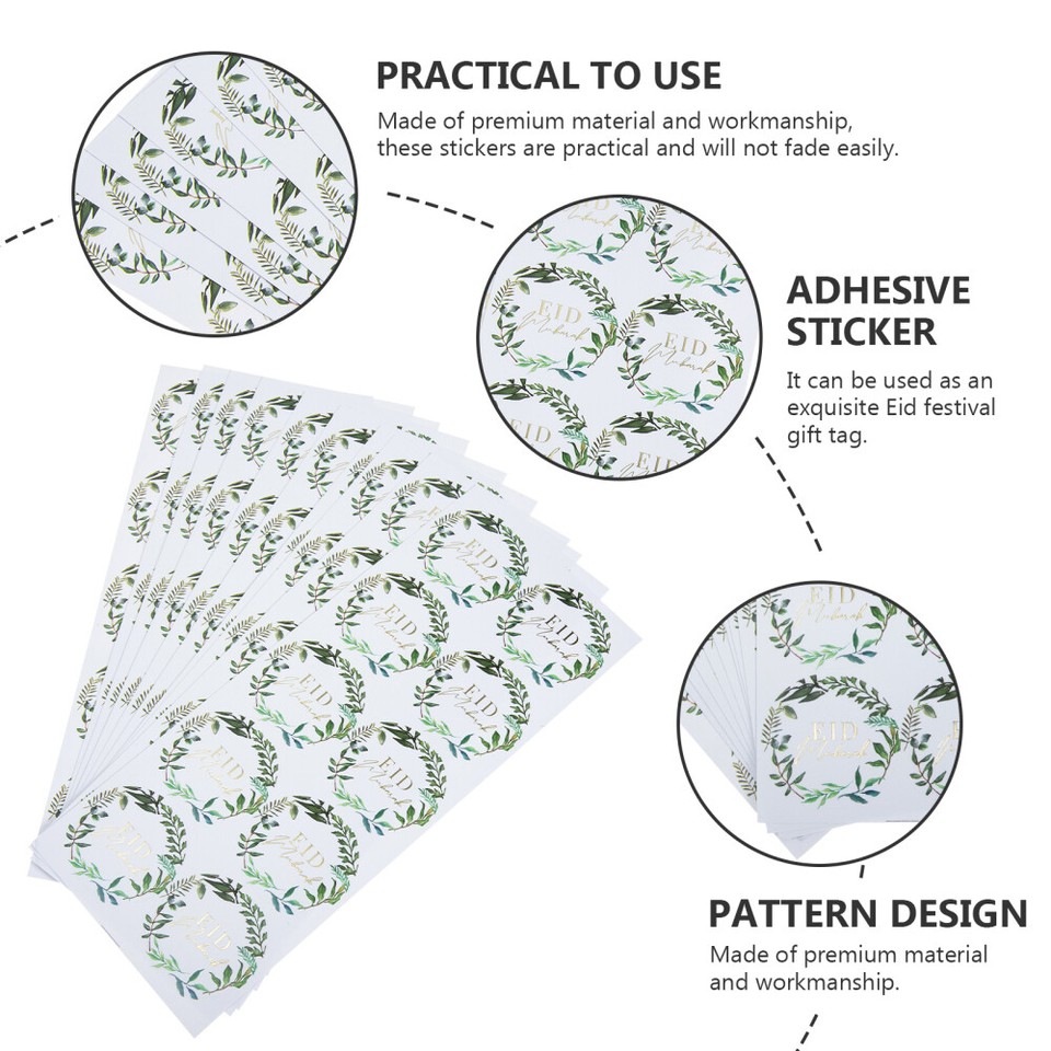 10 Sheets Celebration Gift Stickers DIY Label Adhesive Eid Ramadan eBay