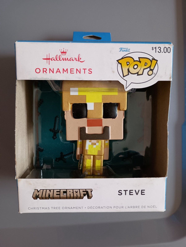 Hallmark Funko Pop! 2021 Minecraft Christmas Ornament STEVE Holiday Decor 