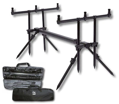 Behr Aluminium Rod Pod mit 3er Buzzer Bars für drei Ruten komplett mit Tasche - Bild 1 von 2