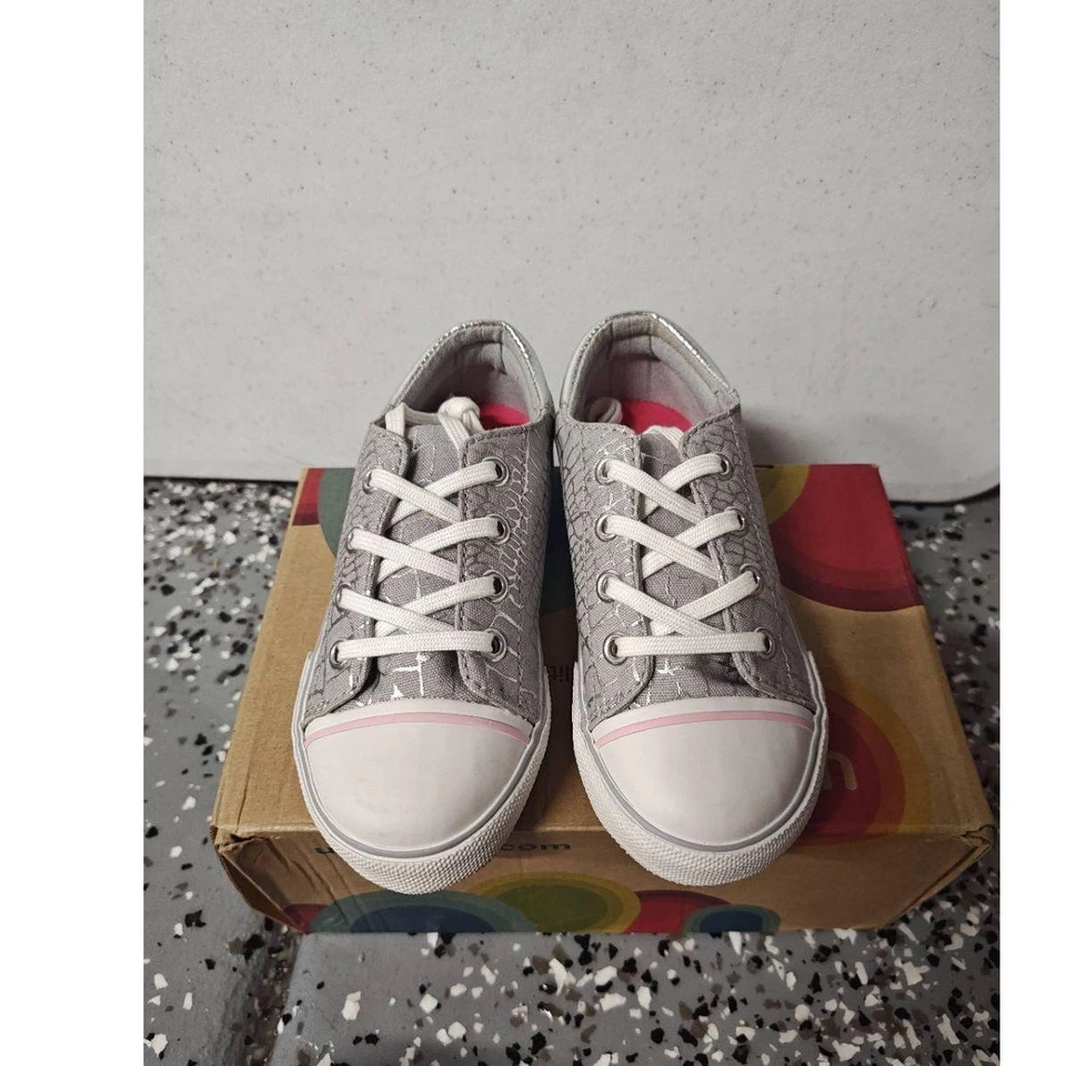 Zapatillas Umi Terri Plateadas Con Cordones Cocodrilo EU 28 US10.5 Metálicas Modernas Niña Foto 3 de 4
