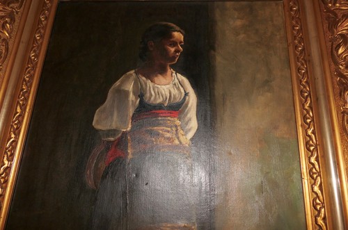 Dipinto olio XIX secolo scuola fiamminga olandese firmato PEELLAERT.83 ritratto giovane cameriera - Foto 13 di 20