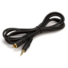 6ft Black Audio Cable 3.5mm Mono Male To Rca Mono Male Connectors