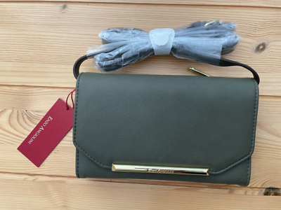 Enzo Angiolini Crossbody Wallet Bag w/ Strap Olive Green