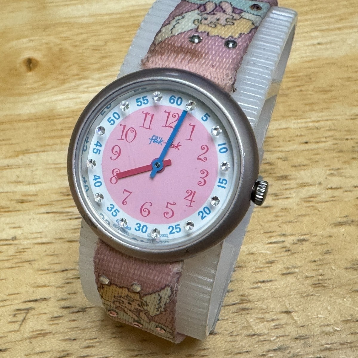 Flik Flak Swatch Swiss Quartz Watch Women Kids Pink Aluminum Case