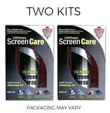 x2 Dust-Off Screen Cleaning Kits Spray Laptop Computer TV w/ Microfiber Clothes