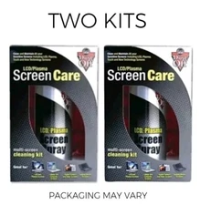 x2 Dust-Off Screen Cleaning Kits Spray Laptop Computer TV w/ Microfiber Clothes 