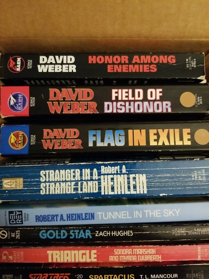 Lot of 12 Science Fiction Fi Paperback Book Star Wars Trek Weber Zahn Anderson Foto 2 de 4