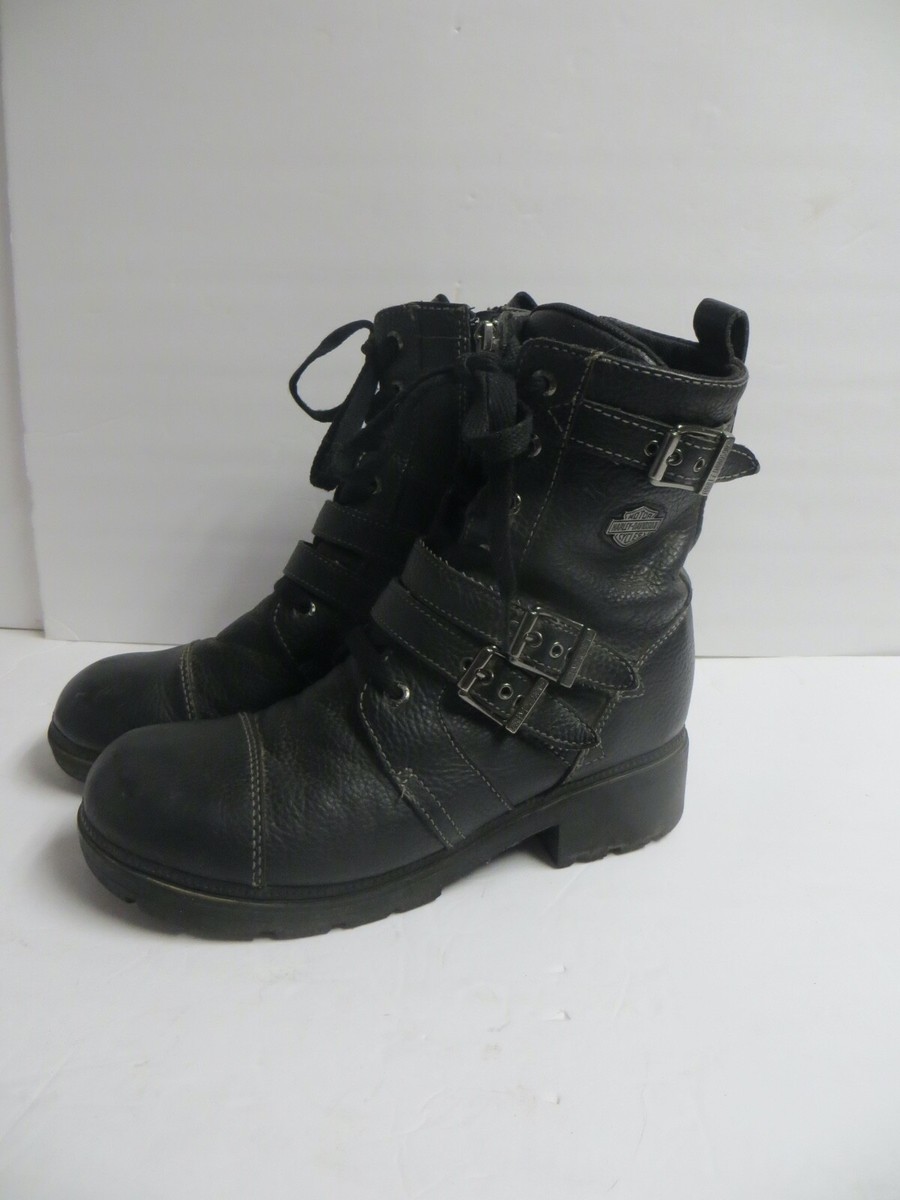 :…: Harley-Davidson Women's Motorcycle Boots Size 9 - Strap - Zipper