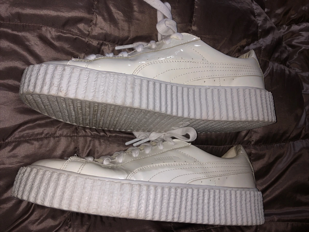 Puma Fenty by Rihanna White Patent Leather Tennis Shoes Women | eBay