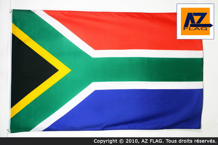 Drapeau Afrique du Sud 250x150cm grand format République en polyester résistant AZ
