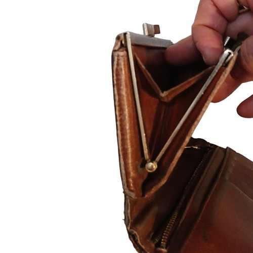 Louis Vuitton Long Wallet Monogram Kisslock Organizer 6 Slot Braun Vintage RAR - Bild 13 von 16