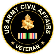 US Army Civil Affairs Veteran Bumper Sticker Military Vinyl Soldier Decal 5"