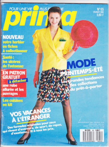 PRIMA N°65 février 1988 patron et publicités   - Zdjęcie 1 z 1