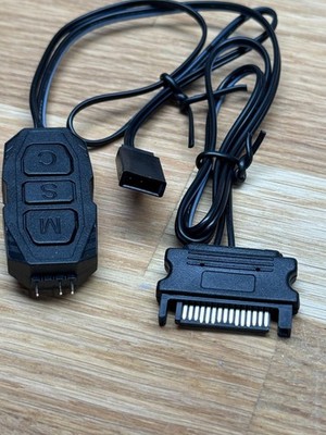 5V 3PIN ARGB Controller SATA Adapter Reset Switch RGB Controller NEU