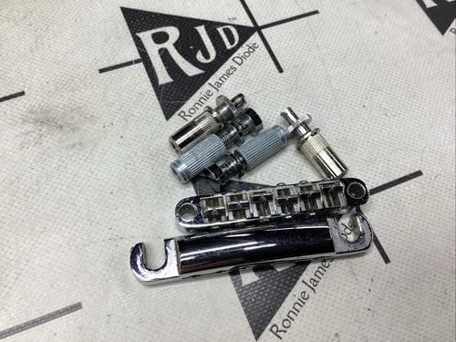 80’s Gotoh Japan Nashville Tunomatic Guitar Bridge Stoptail Chrome