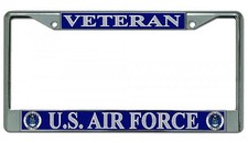 U.s. Air Force Veteran Chrome License Plate Frame Chrome U.s. Air Force Veteran Chrome License Plate Frame Chrome