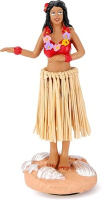 Mini Hula Girl Dashboard Bobblehead for Car Decor, Home, Gifts