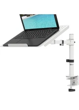 WALI Laptop Desk Mount Arm Adjustable Tray Stand up to 17” White M00LP-W