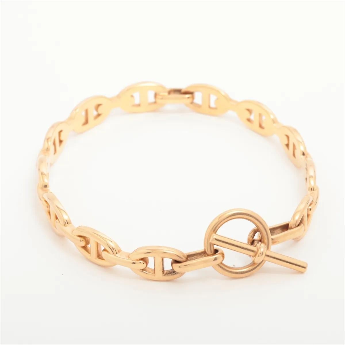 Hermes Chaine de Ancre Enchaines in 18K Rose Gold Bracelet W/Box