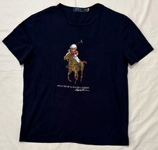 Polo Ralph Lauren Polo Bear Big Pony T-Shirt Men's Size M Navy Blue Short Sleeve