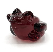 Art Glass Frog Paperweight Purple Amethyst Co...