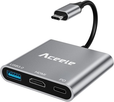 USB C to HDMI Adapter, USB C Hub with 100W PD 2.0, USB-A 3.0 Data Port, 4K HD...